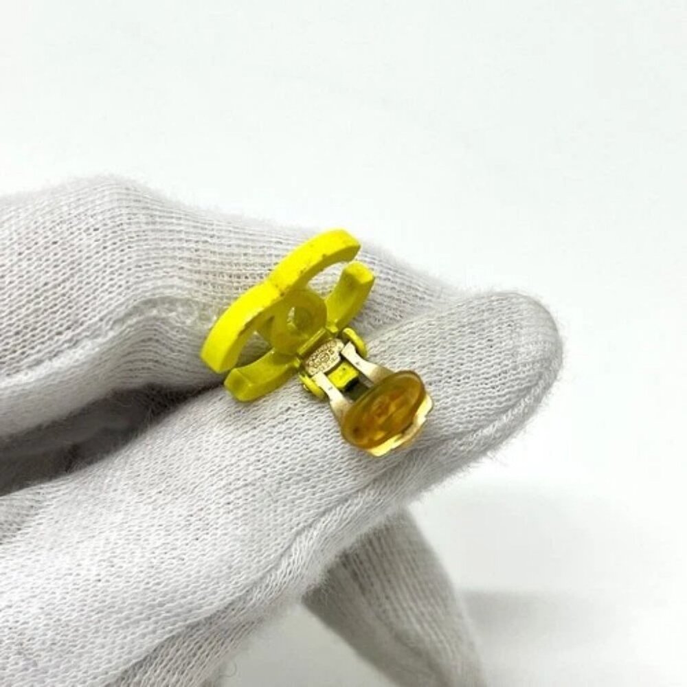 CHANEL A21871 03S CC Mark 2 series Accessories Earrings Metal yellow/pink - Picture 7 of 9